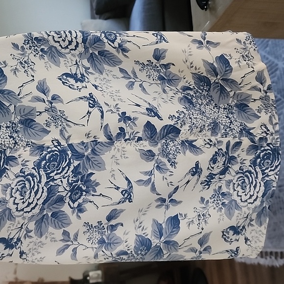 Reformation Pompadour Blue White Floral Mini Dress Cottagecore French Girl - Picture 8 of 11